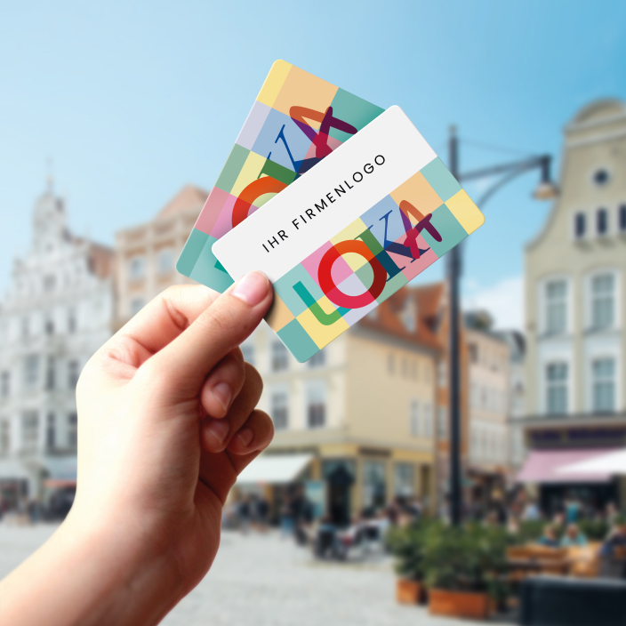 Foto, das die Jobkarte mit einem Platzhalterlogo zeigt